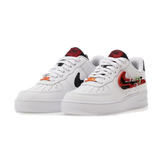 NIKE AIR FORCE 1 LOW PREMIUM "CARABINER" WHITE SWOOSH RED